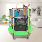 Trambulina copii diametru 140 cm ma-im 45 kg cu plasa de protectie scara acces verde